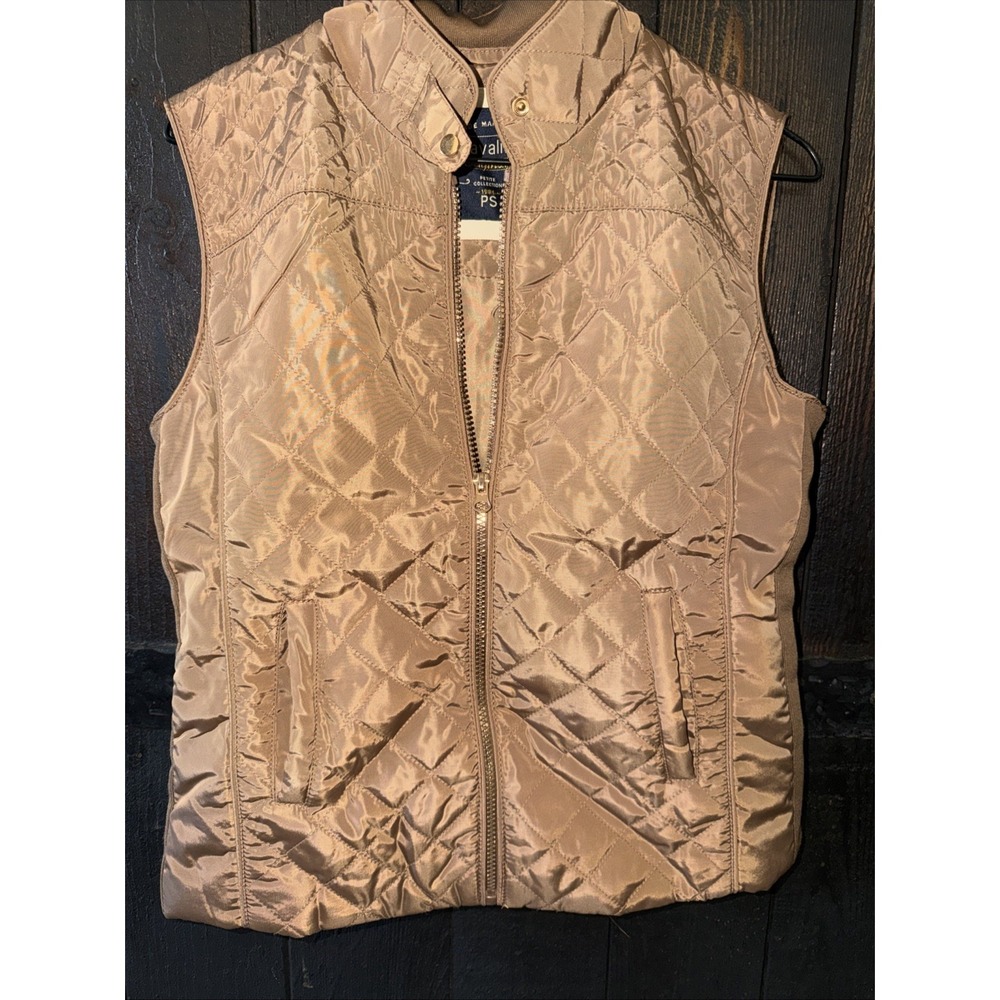 Trade Mark EST Cavalini Original Petite Collection Womens Vest Size PS Brown S